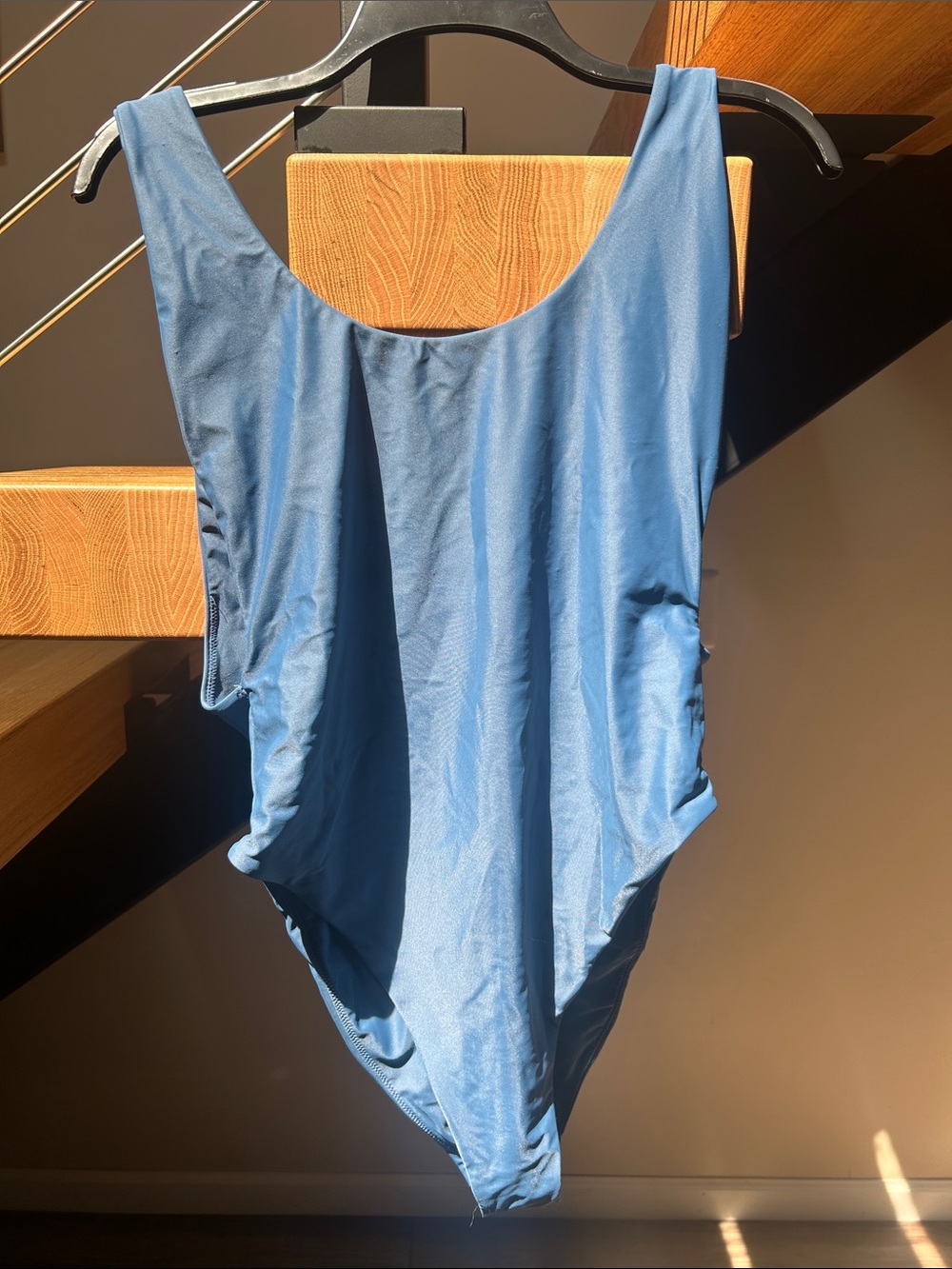 aerie Blue Scoop-Back One-Piece Swimsuit